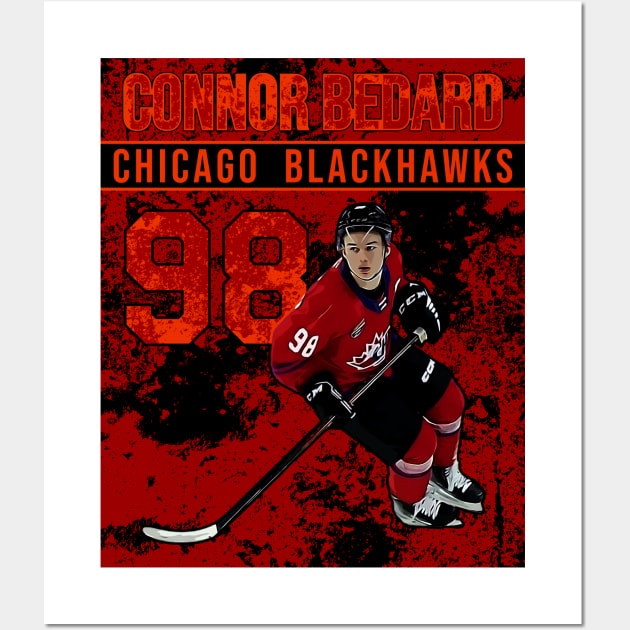 Connor bedard | chicago blackhawks Wall Art by Aloenalone